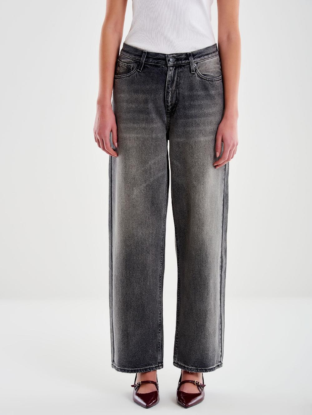 Vicolo Jeans Xenobia Ampio Grigio Grigio Nuovo