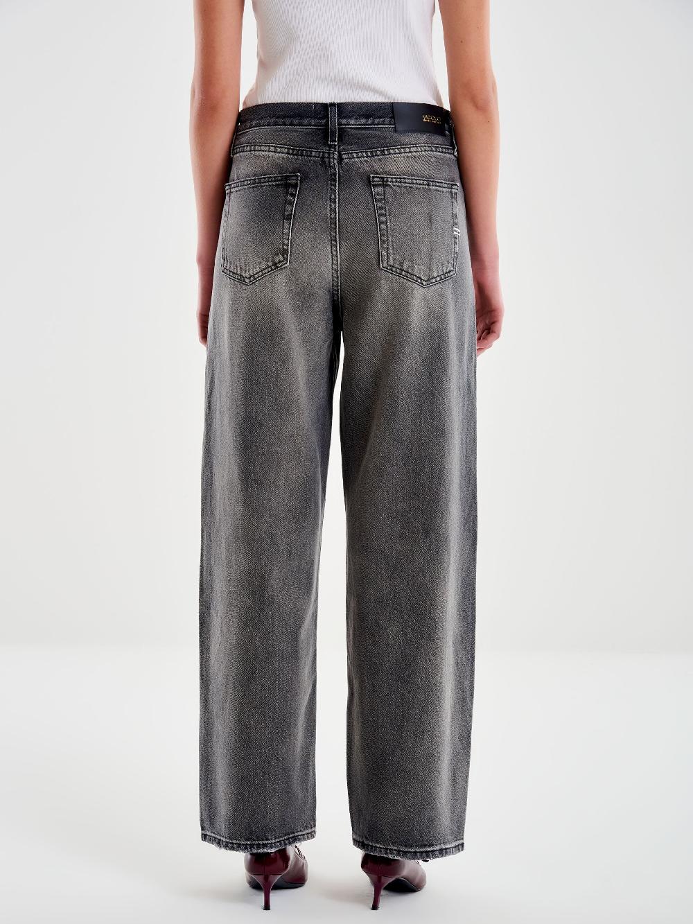 Vicolo Jeans Xenobia Ampio Grigio Grigio Nuovo