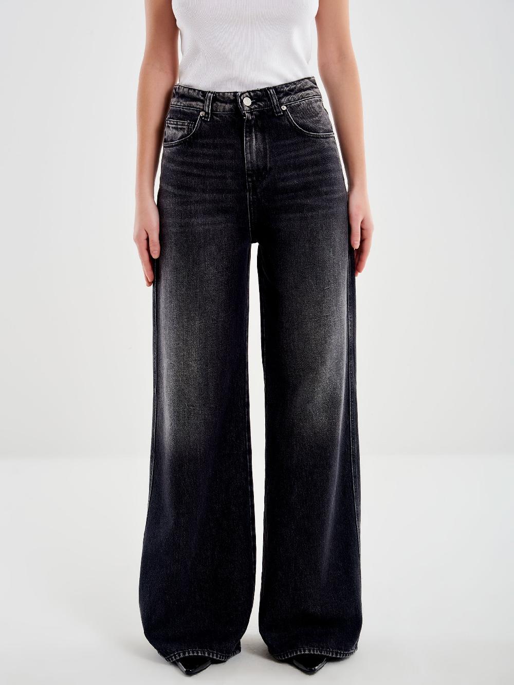 Vicolo Jeans Kia Wide Leg Nero Promozione