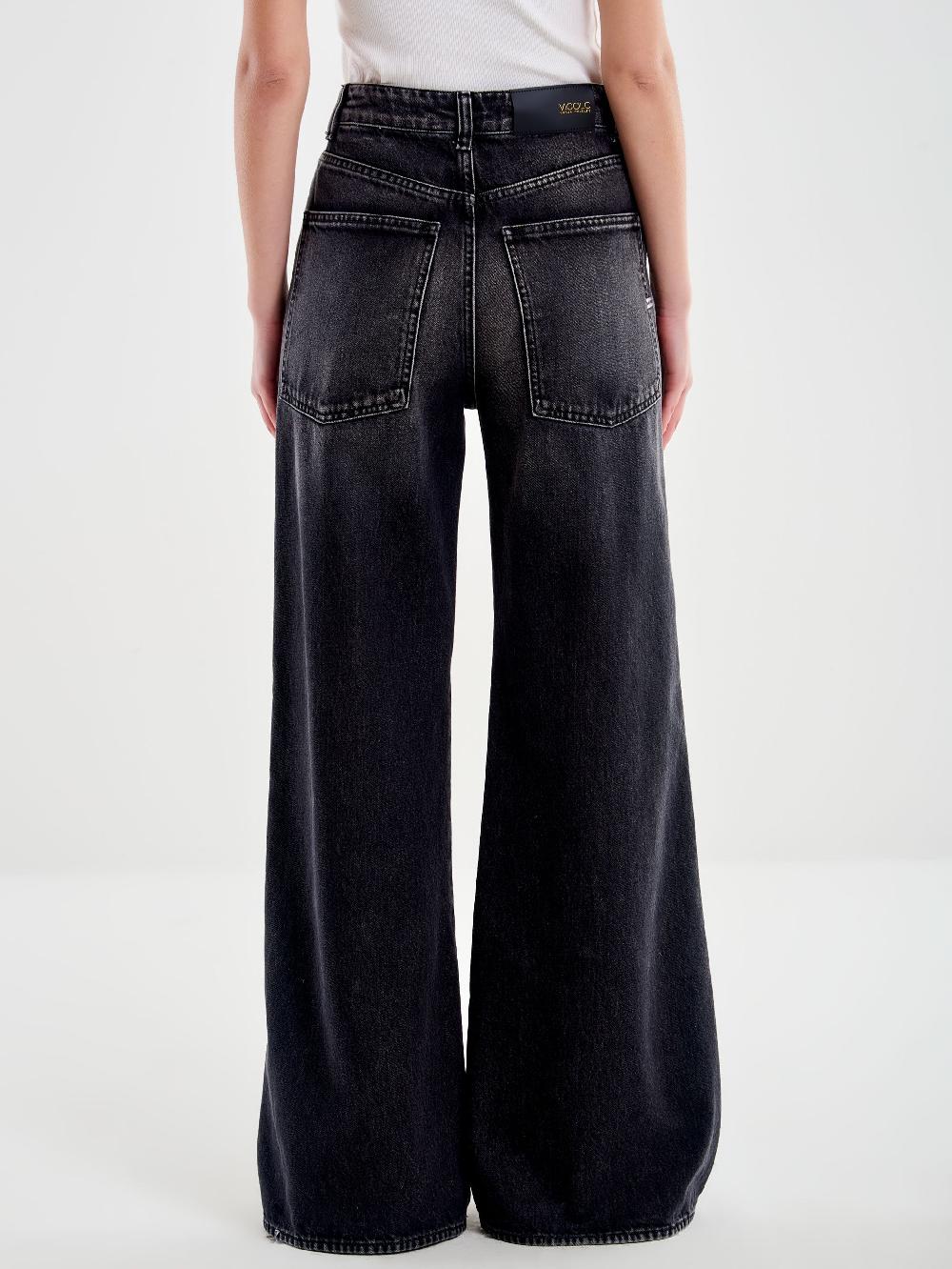 Vicolo Jeans Kia Wide Leg Nero Promozione