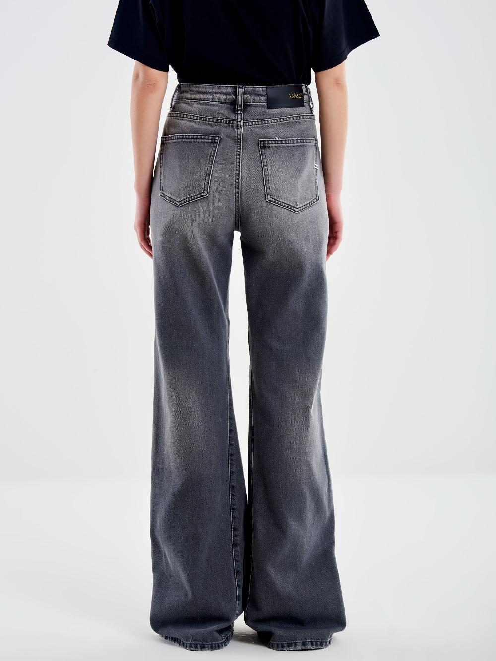 Vicolo Jeans Flare Beth Grigio Grigio Spedizione Gratuita