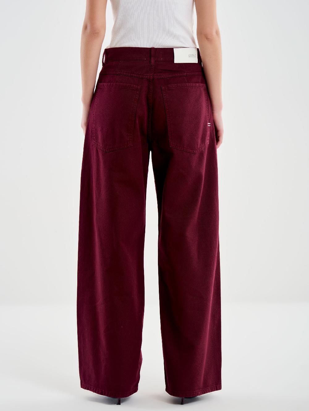Vicolo Jeans Mia Relaxed Bordeaux Bordeaux Soddisfazione Garantita