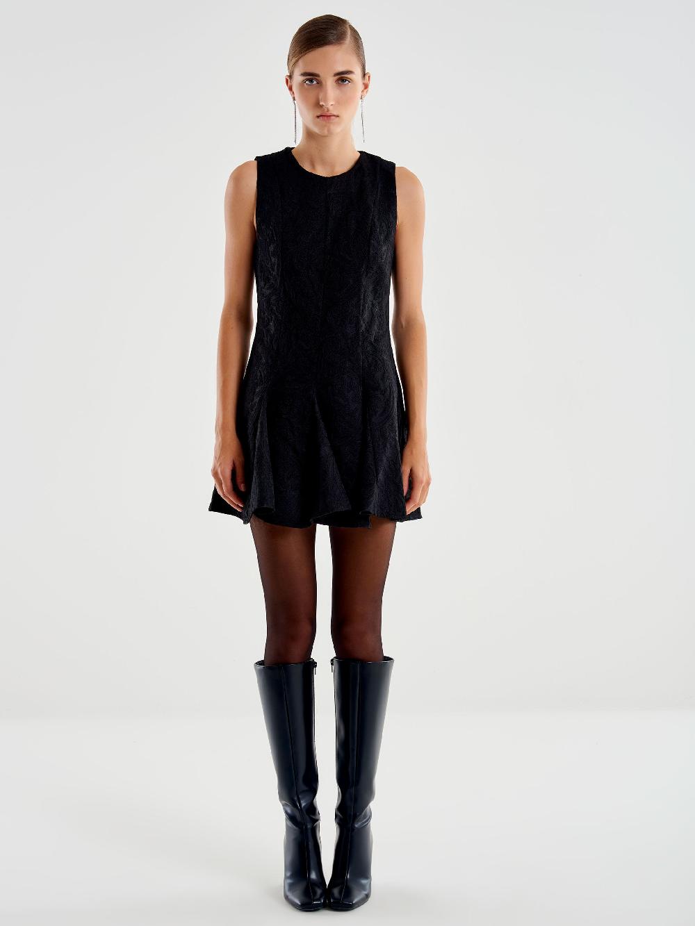 Vicolo Abito Mini Jaquard Nero Shopping Online