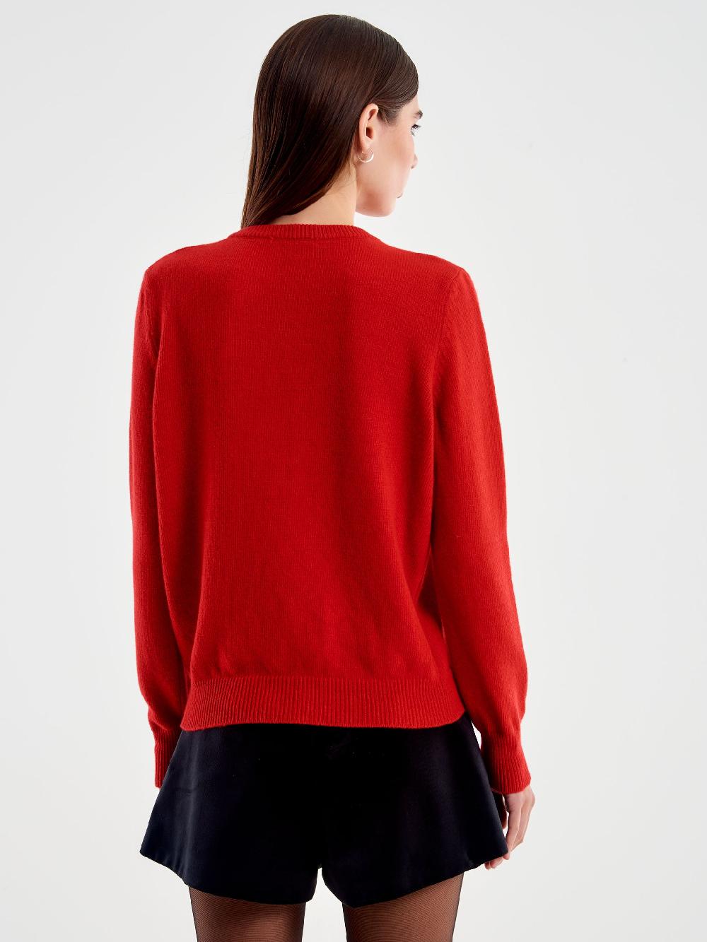 Vicolo Pull Orsetto con Fiocco Rosso Nuova