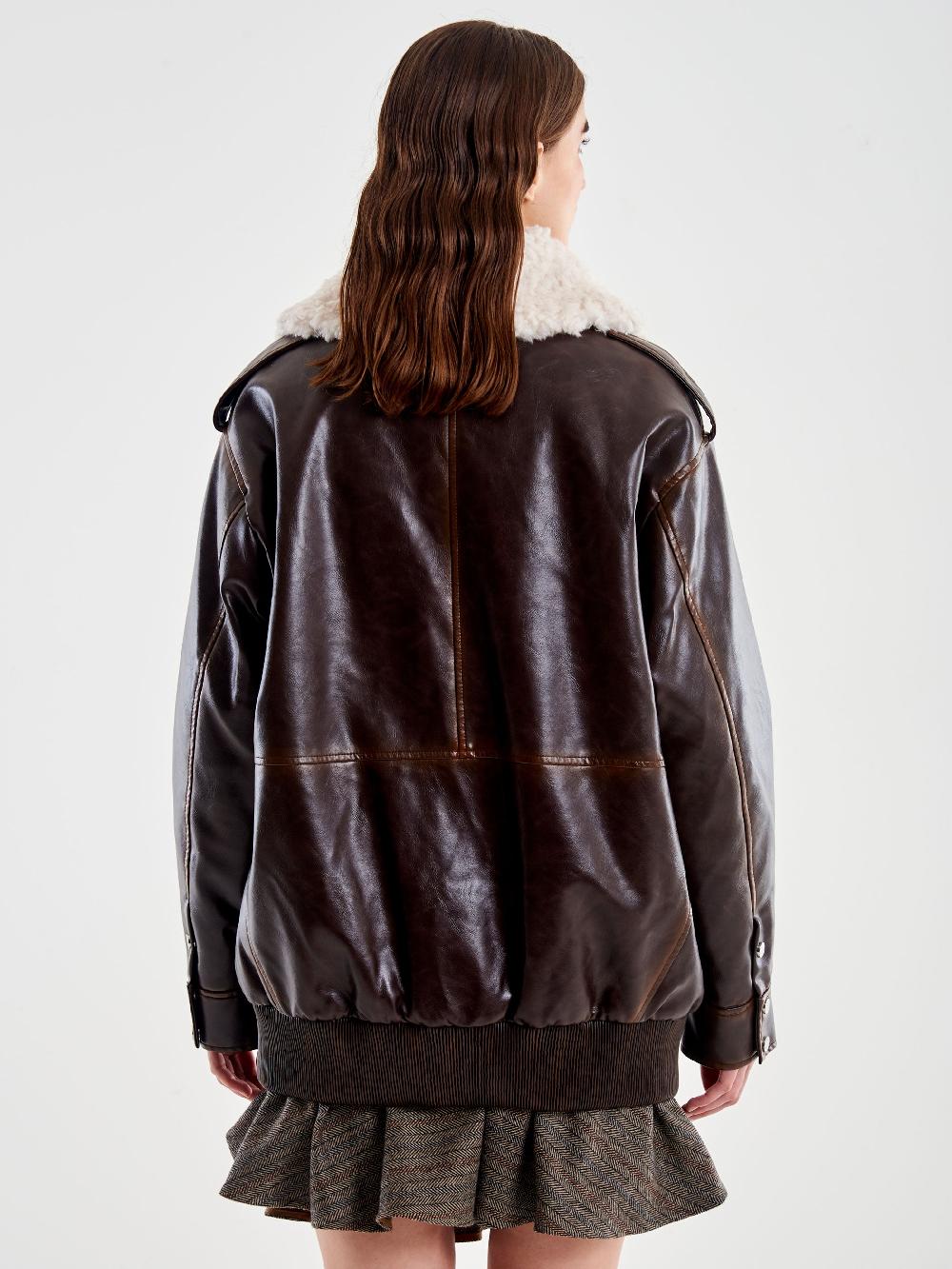 Vicolo Bomber Oversized Ecopelle – Vicolo Spedizione gratuita