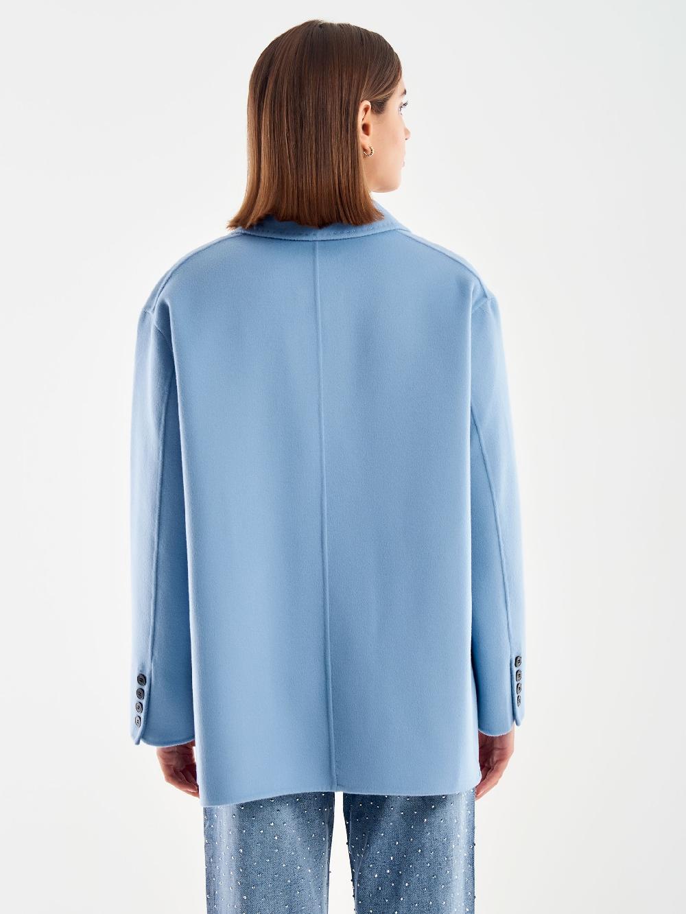 Vicolo Giacca Oversized Misto Lana Azzurro Latest fashion
