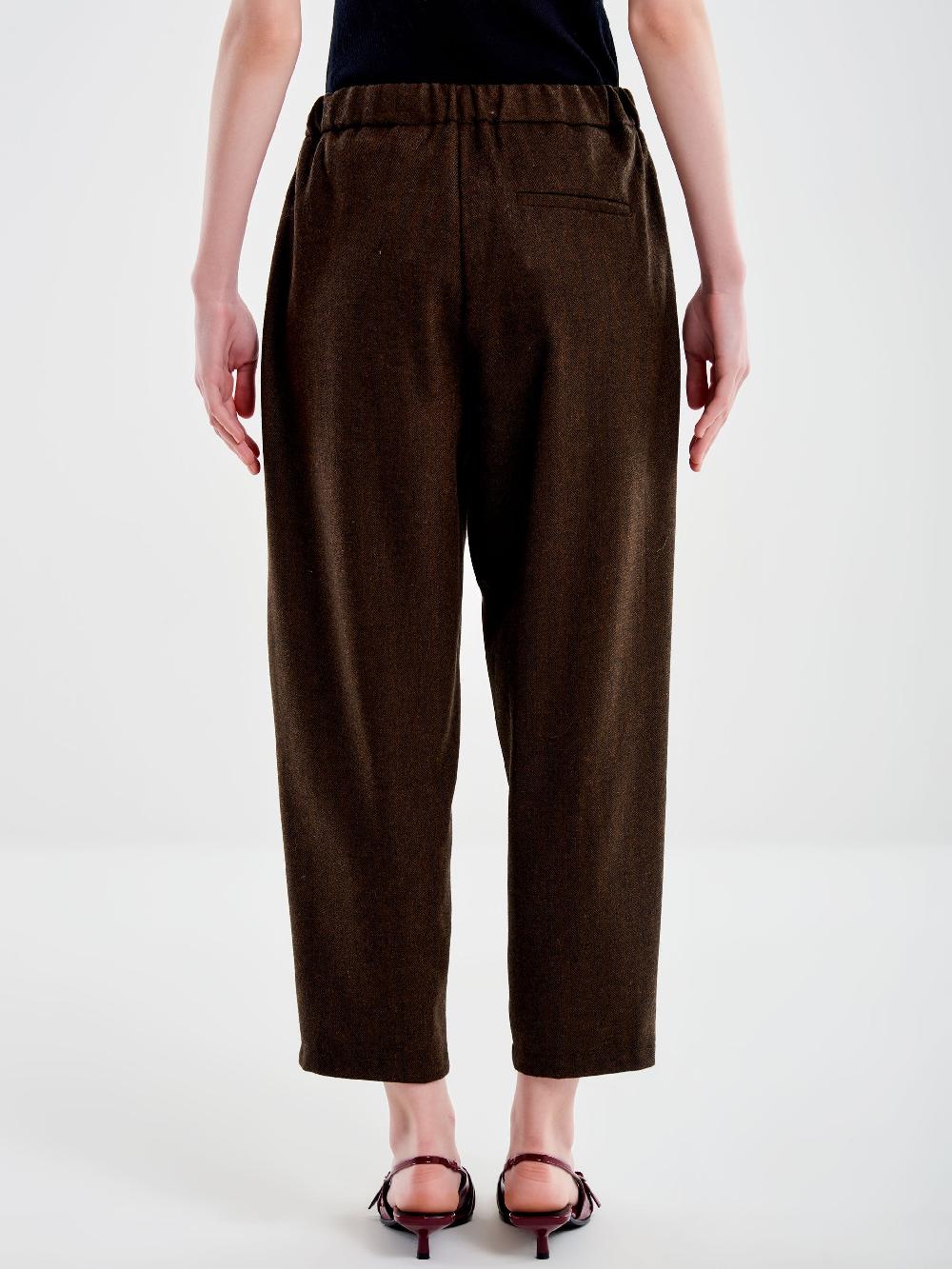 Vicolo Pantalone Carrot Fit Fesco di Lana Spinato – Vicolo Officina