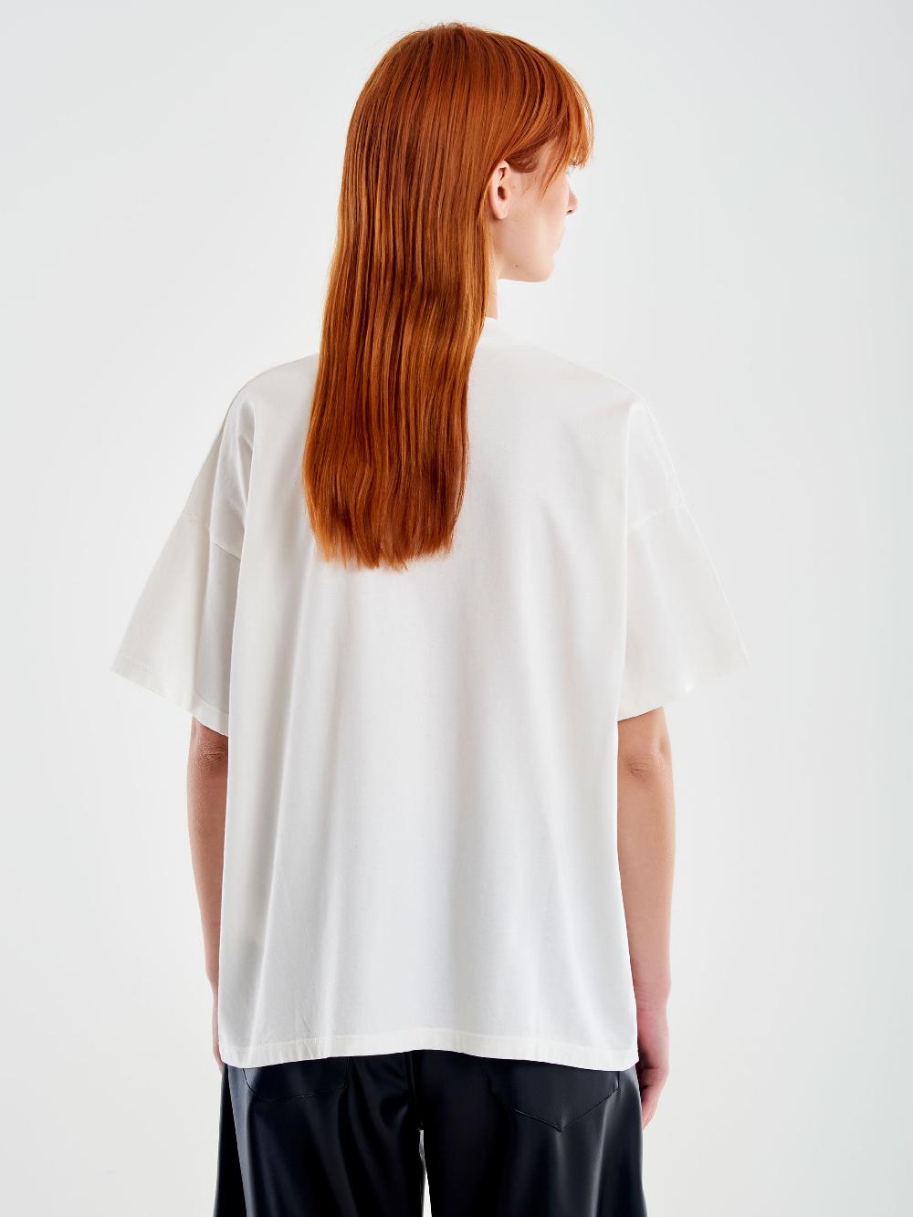 Vicolo T-shirt Fantasia Varsity Bianco Vendita Calda