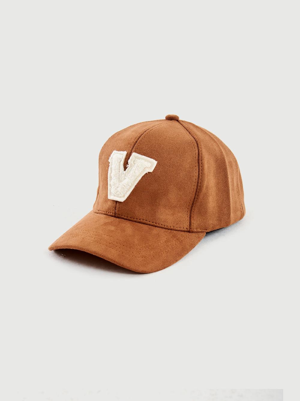Vicolo Berretto Baseball Patch V Cognac Fornitura limitata
