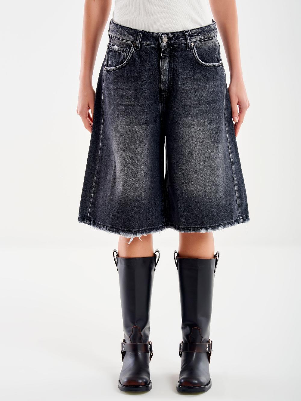 Vicolo Jeans Bermuda Nero Rotture Nero Fino al 55% di sconto