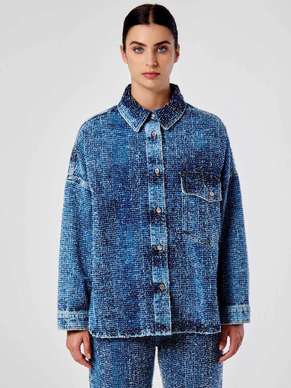 Vicolo Camicia in Denim OverBlu Super sconto