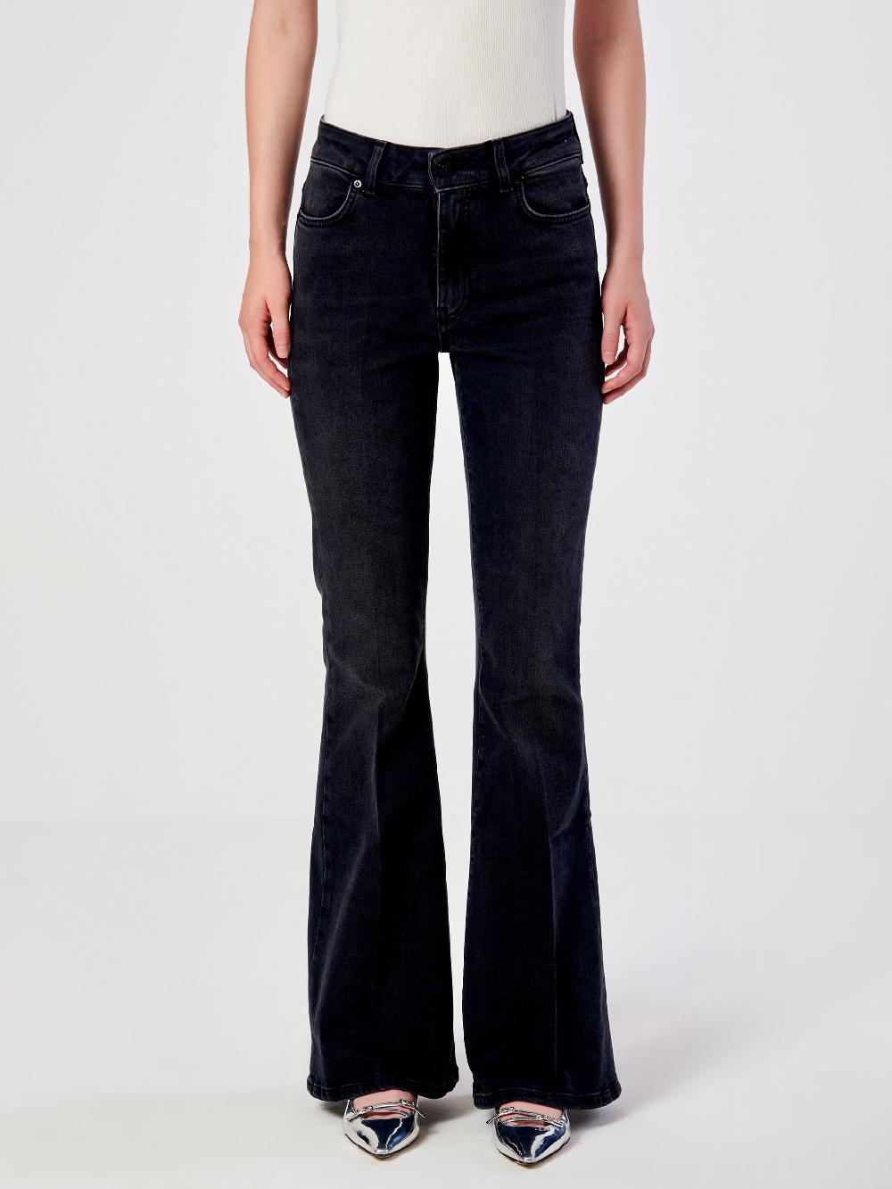 Vicolo Icon Jeans Gisele Flare NeroNero Esporta salva