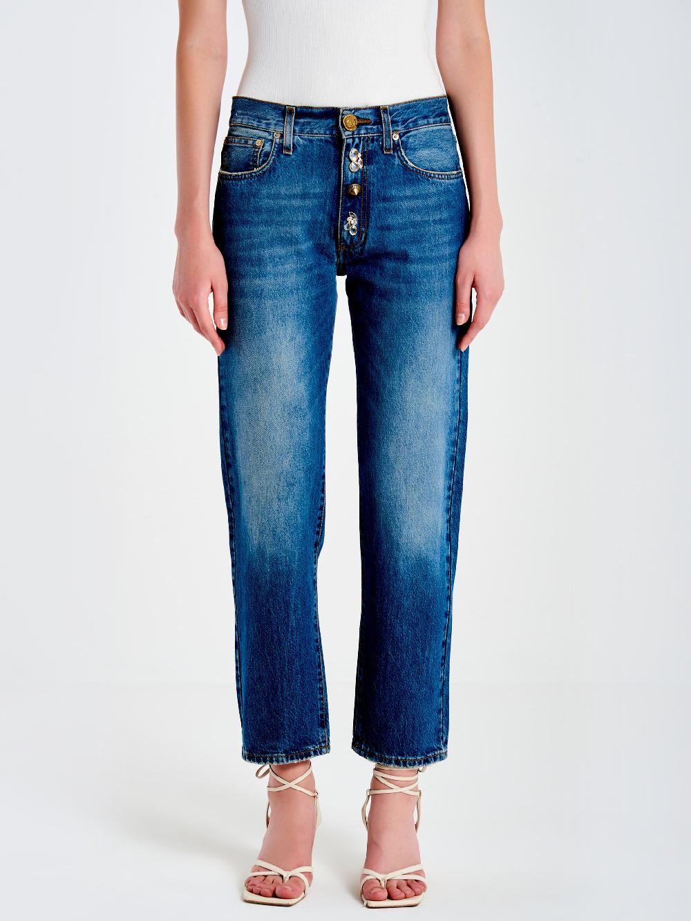 Vicolo Jeans Zoe Bottoni Gioiello BaggyBlu Italia