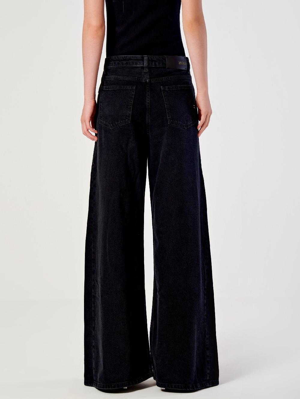 Vicolo Jeans Ampio con Pence Nero Promozione