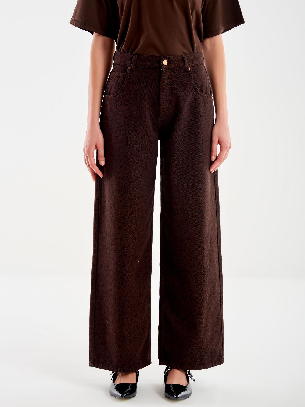 Vicolo Jeans Mia Animalier Moro Spedizione Gratuita