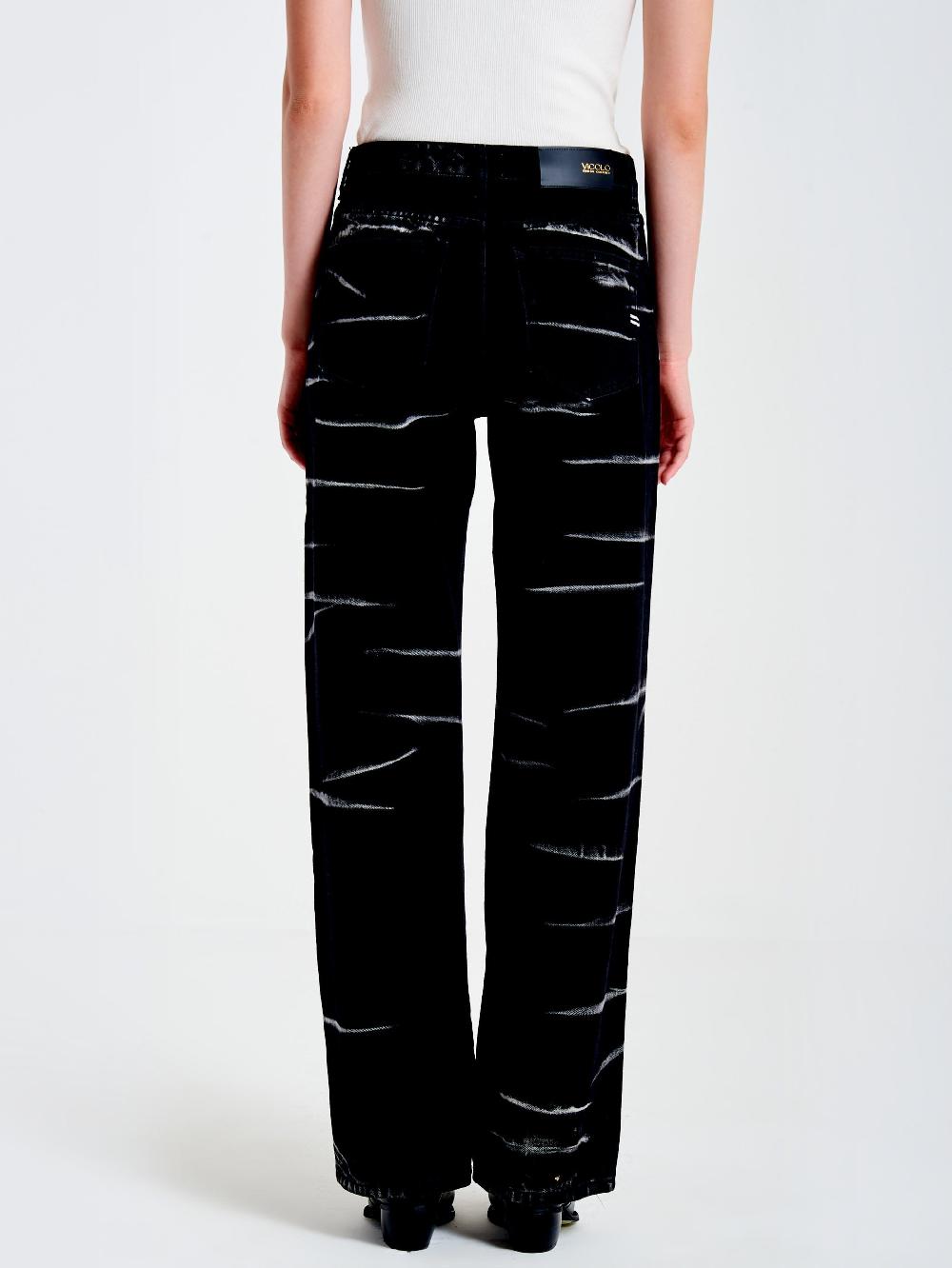 Vicolo Jeans Icon Alex Effetto ZebratoNero Consegna Veloce