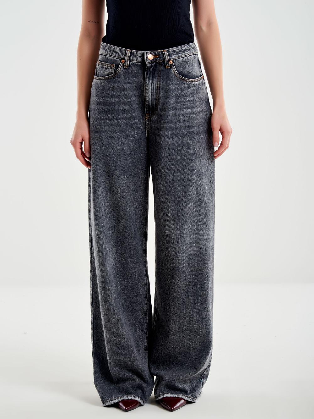 Vicolo Jeans Abby Ampi Grigi Nero Vendita Calda