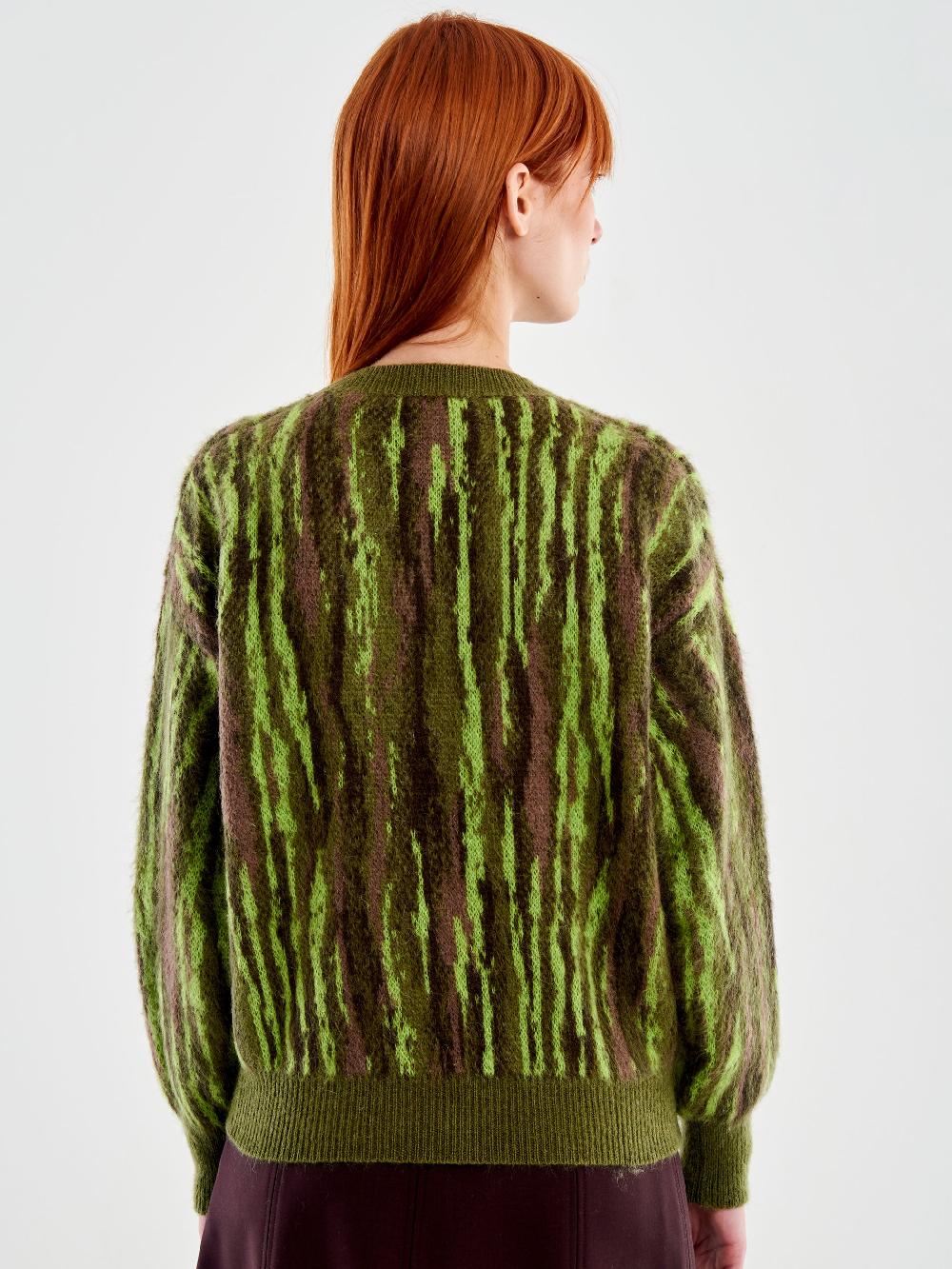 Vicolo Pull Girocollo Fantasia Verde Vendite stagionali