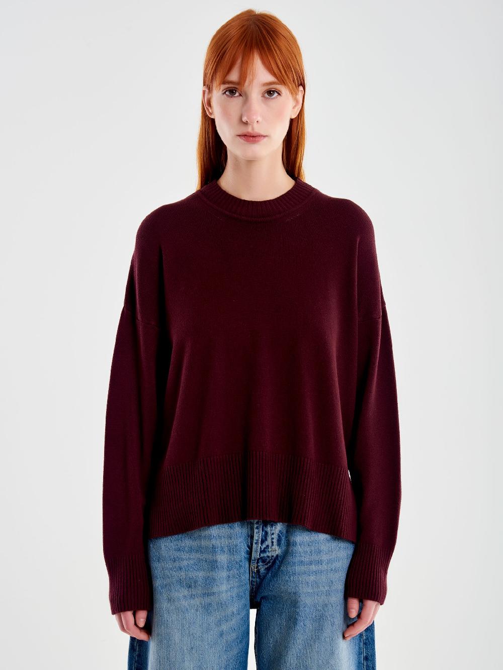 Vicolo Pull a Scatolina con Spacchi Bordeaux Cyber Monday