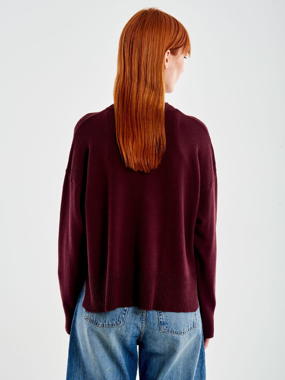 Vicolo Pull a Scatolina con Spacchi Bordeaux Cyber Monday