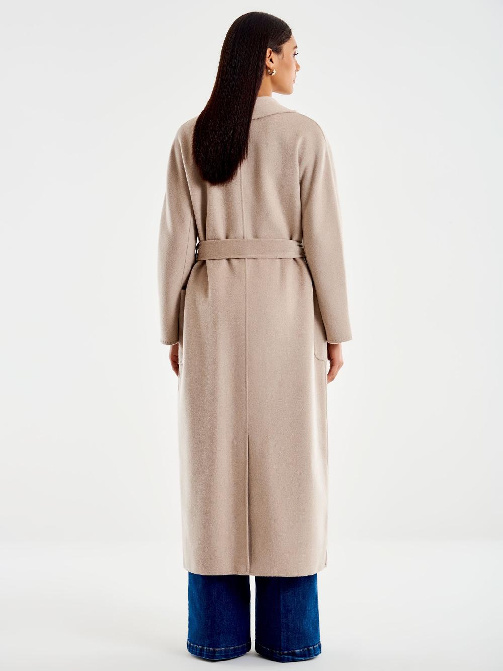 Vicolo Cappotto con Cintura Lungo Beige Prezzo basso
