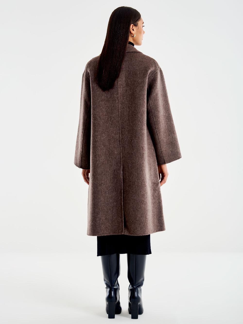 Vicolo Cappotto Doppiopetto Oversized Moro Super Saving Price