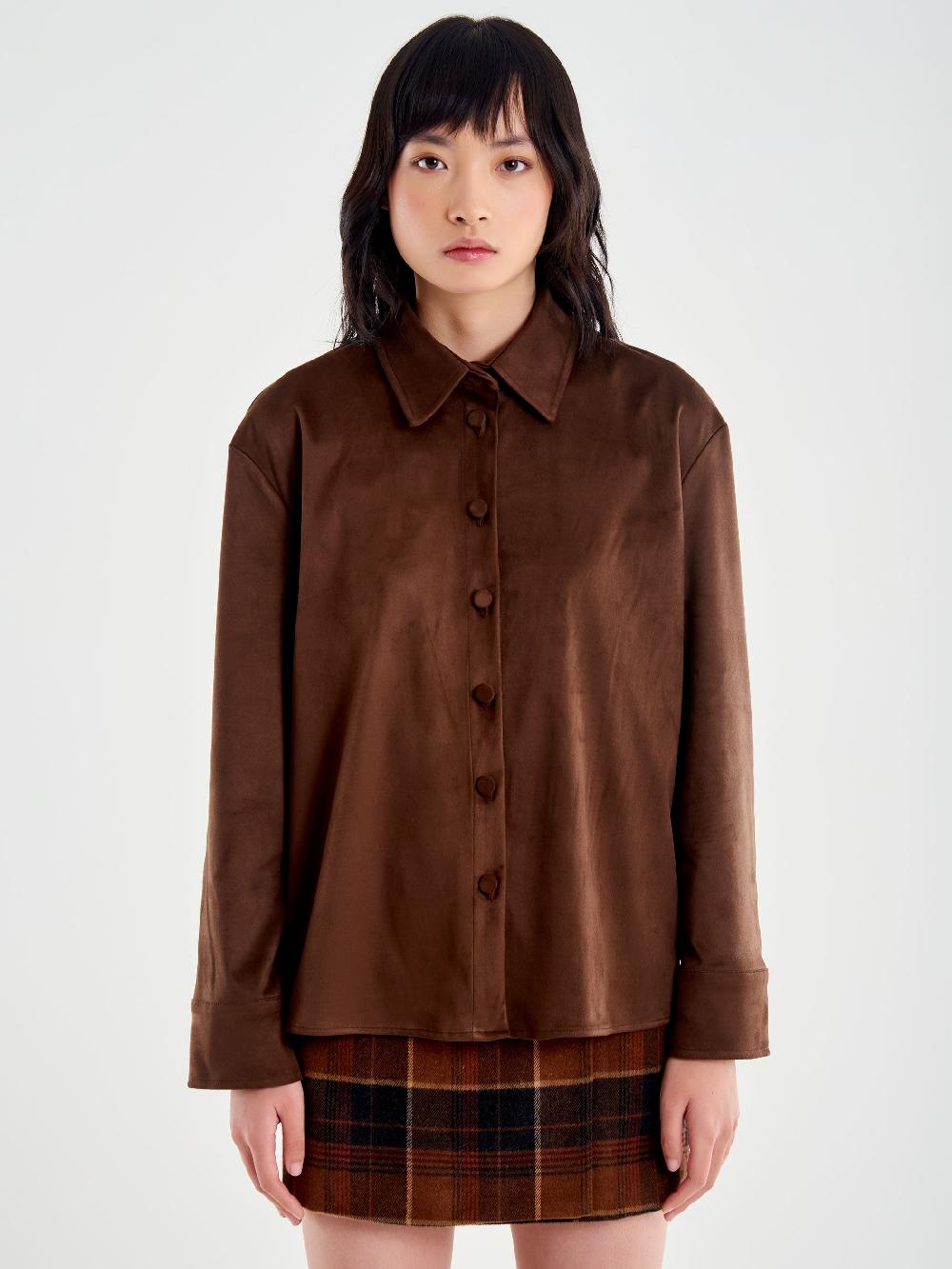 Vicolo Camicia Over in Alcantara Moro Super sconto