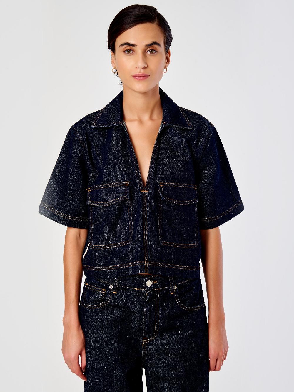 Vicolo Camicia Denim Cropped – Vicolo In vendita