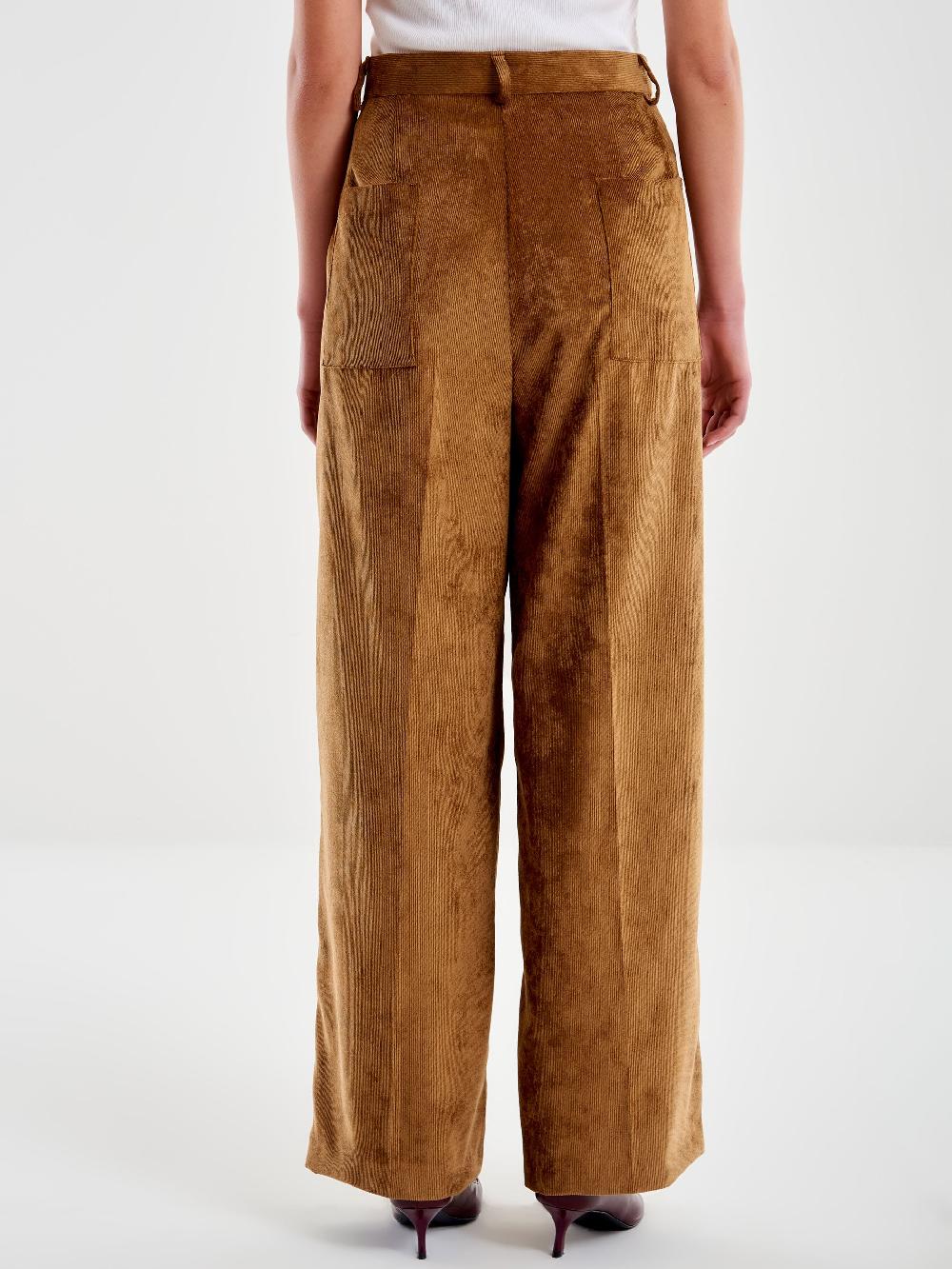 Vicolo Pantalone in Velluto a Coste Cammello 50% di sconto per tempo limitato
