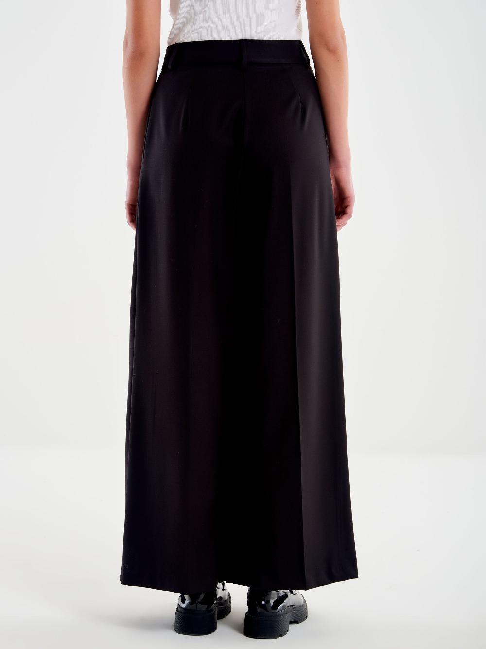 Vicolo Pantalone Ampio Doppia Piega Nero 2025