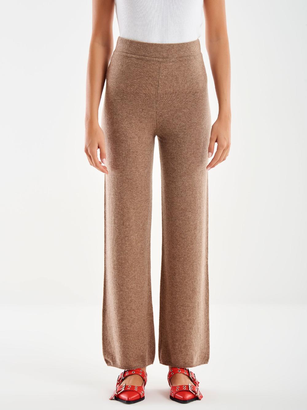 Vicolo Pantalone 100% Cashmere Fango Pezzi Unici
