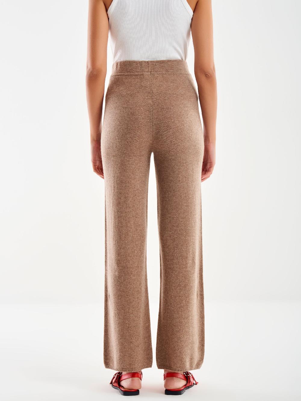 Vicolo Pantalone 100% Cashmere Fango Pezzi Unici