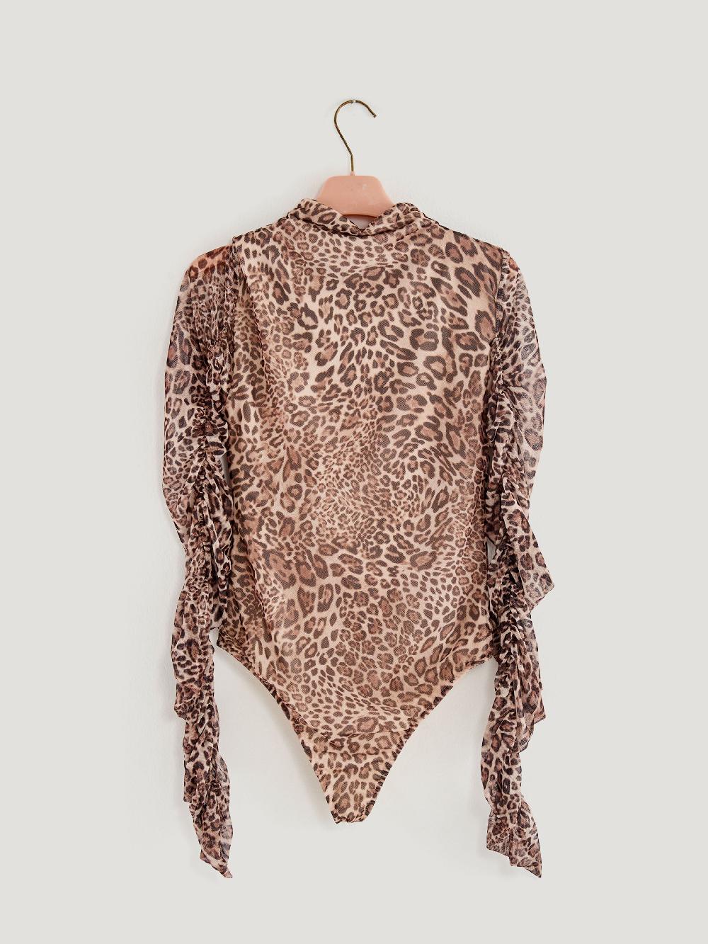 Vicolo Body con Arriccio Animalier Cammello Hotsell