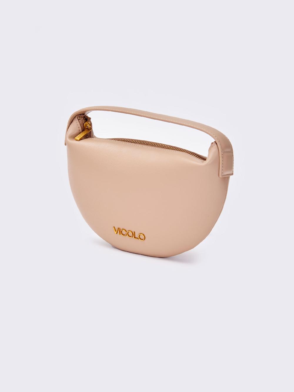 Vicolo Borsa Croissant Beige Offerta esclusiva