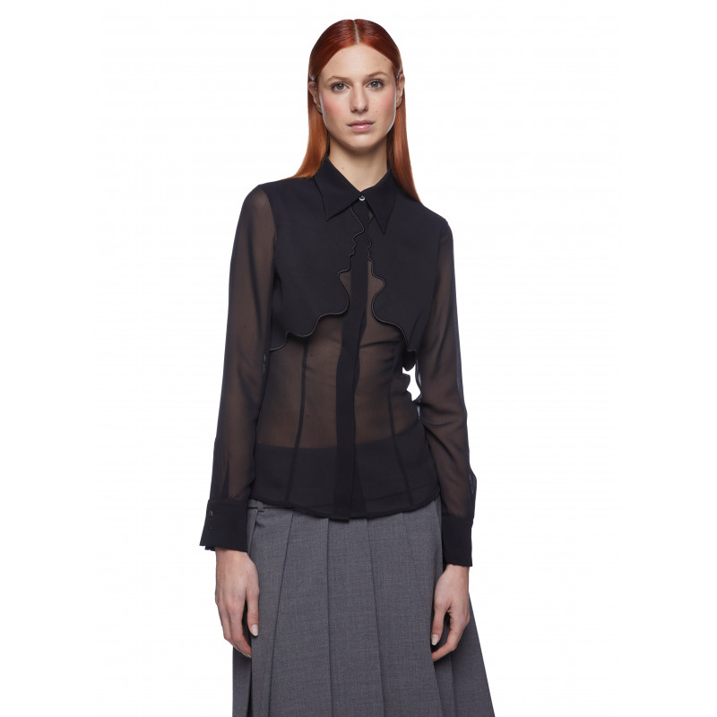 Vivetta CAMICIA CON RICAMO PROFILI GEORGETTE Sconti VIP