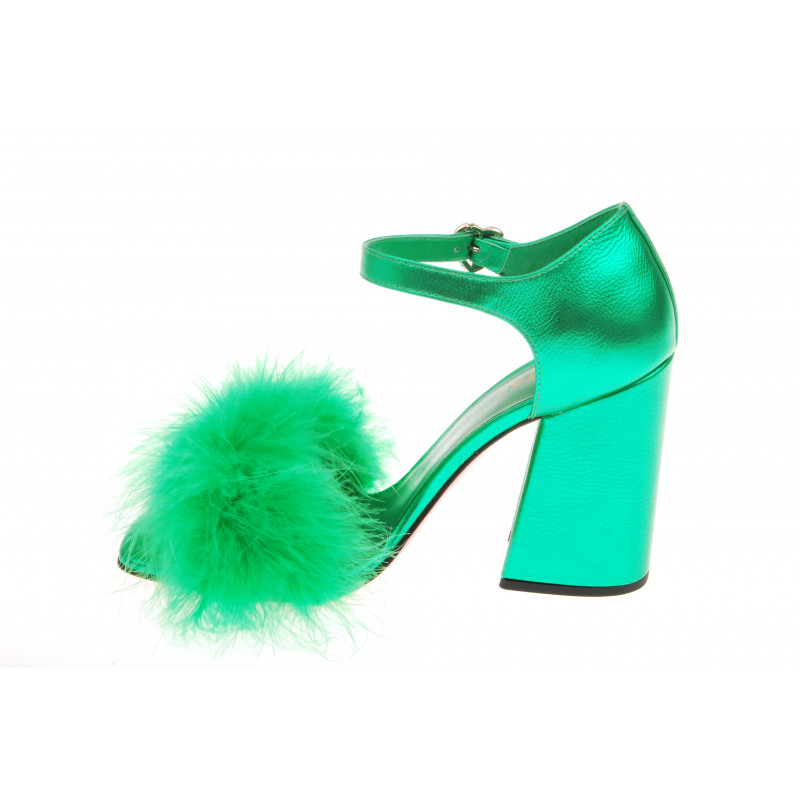 Vivetta SANDALI CON MARABU Nuovo