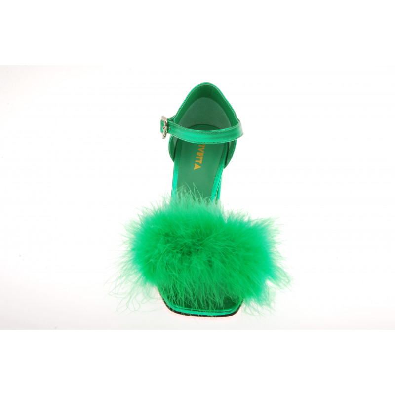 Vivetta SANDALI CON MARABU Nuovo