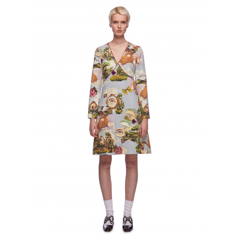 Vivetta ABITO IN CADY STAMPATO Latest fashion