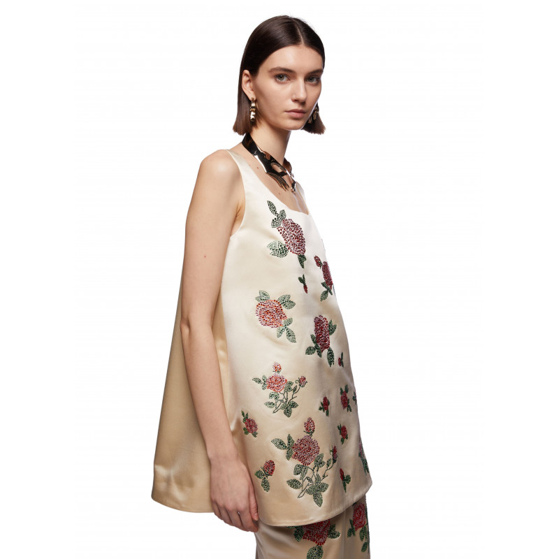 Vivetta ABITO CORTO CON ROSE STRASS