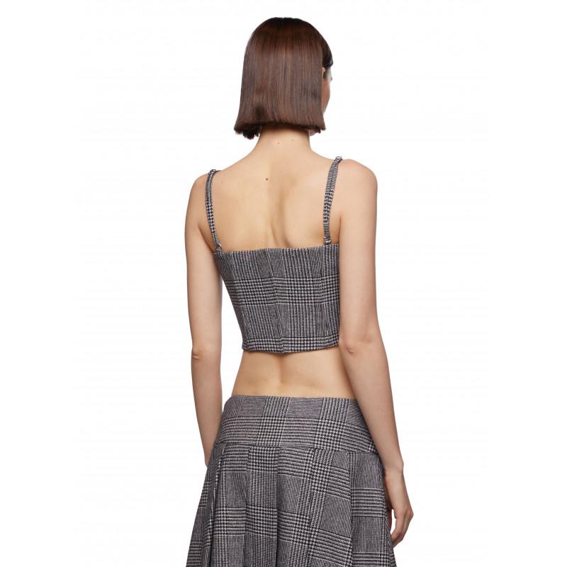 Vivetta TOP BUSTIER PIED-DE-POULE