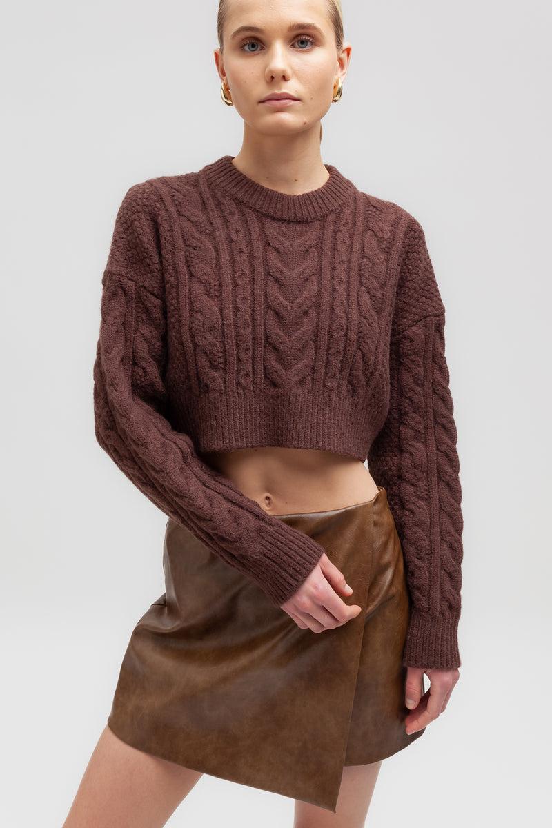 Weili zheng Maglia crop lavorata Offerte speciali
