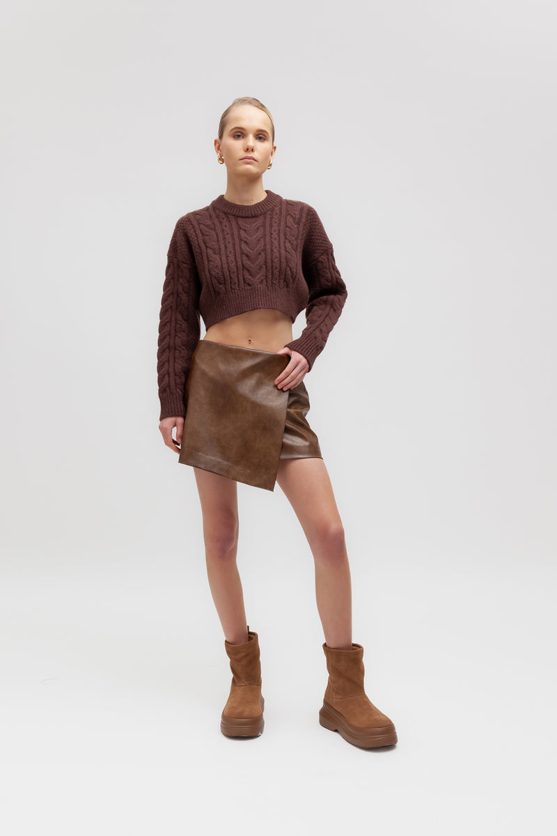 Weili zheng Maglia crop lavorata Offerte speciali