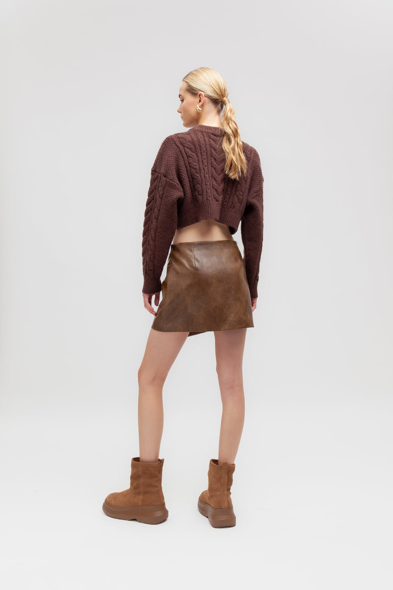 Weili zheng Maglia crop lavorata Offerte speciali