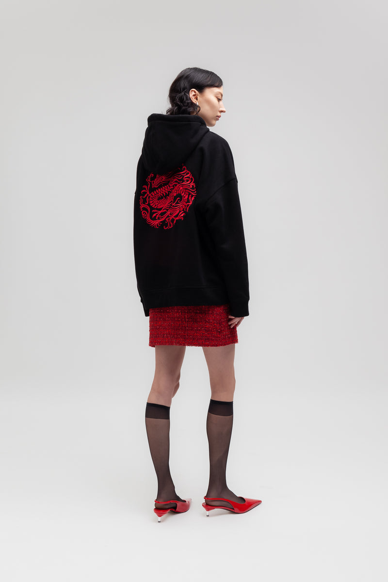 Weili zheng Hoodie con ricamo drago ACQUISTA ORA