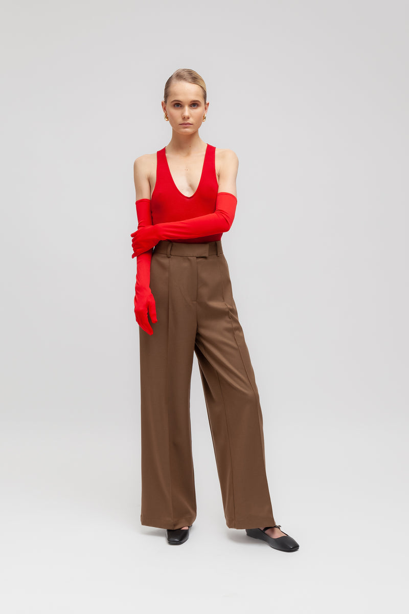 Weili zheng Pantalone wide leg in gabardina Fino al 60% di sconto