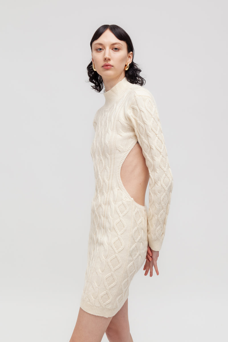 Weili zheng Mini abito in maglia con oblò sul retro Promozione Limitata