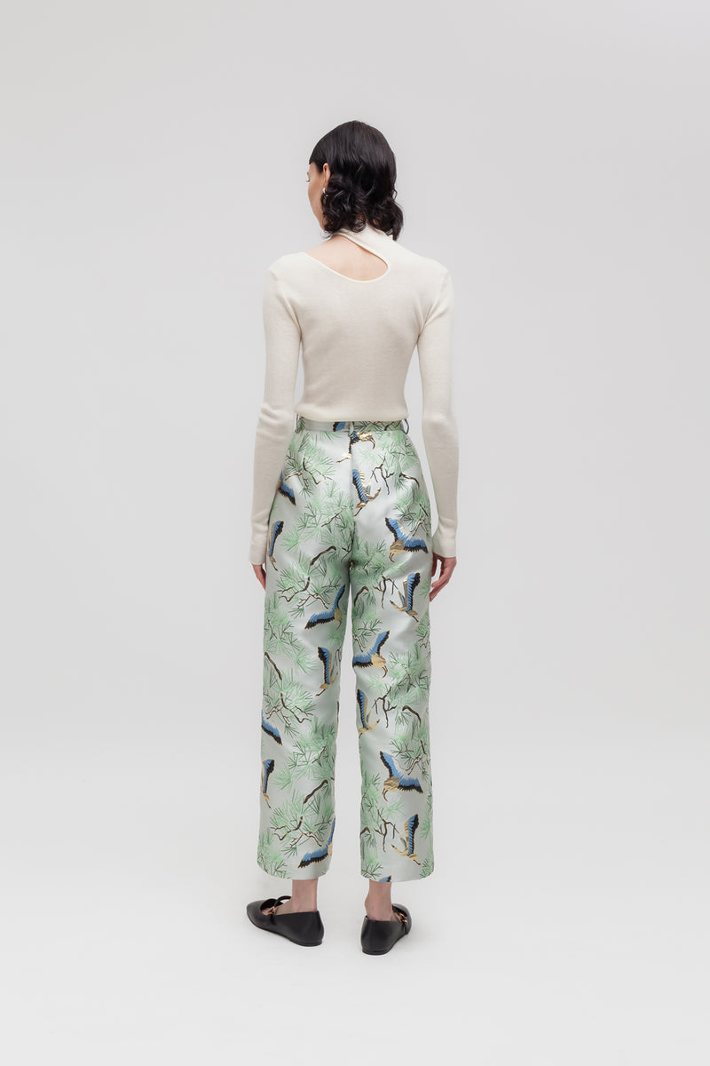 Weili zheng Pantalone in broccato Presa