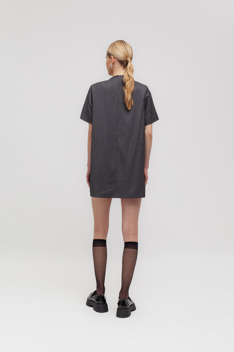 Weili zheng Abito corto in gabardina gessata Saldi Di Fabbrica