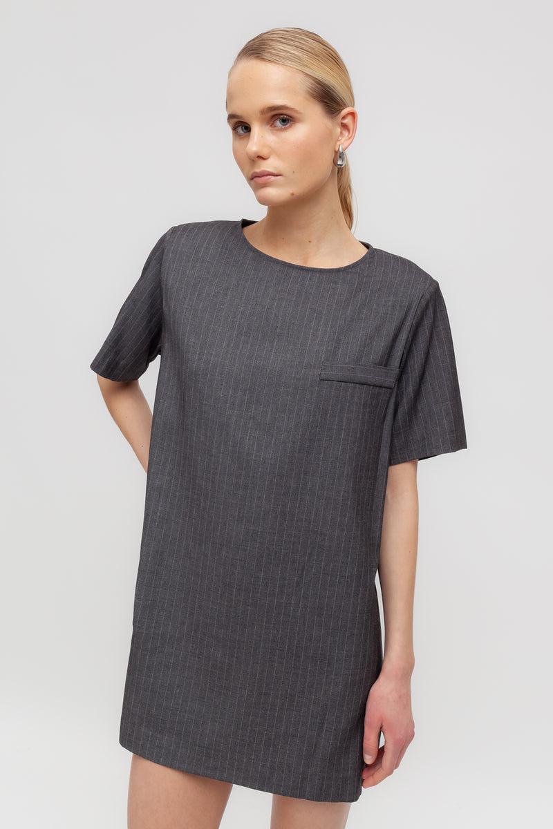 Weili zheng Abito corto in gabardina gessata Saldi Di Fabbrica