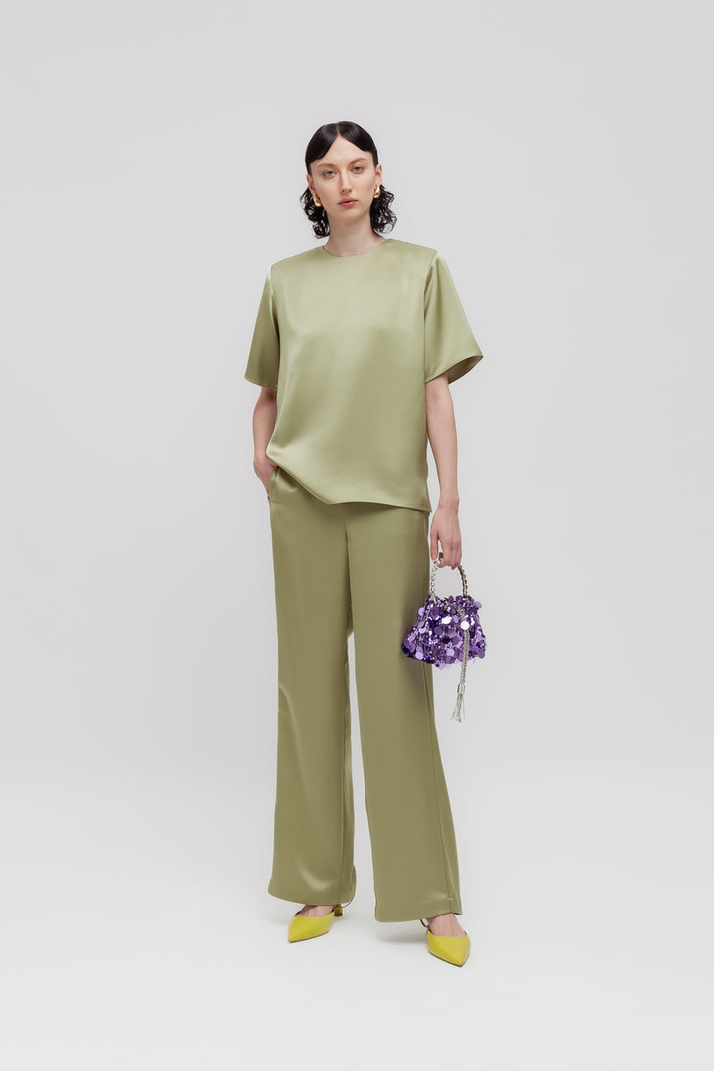 Weili zheng T-shirt in satin Spedizione gratuita
